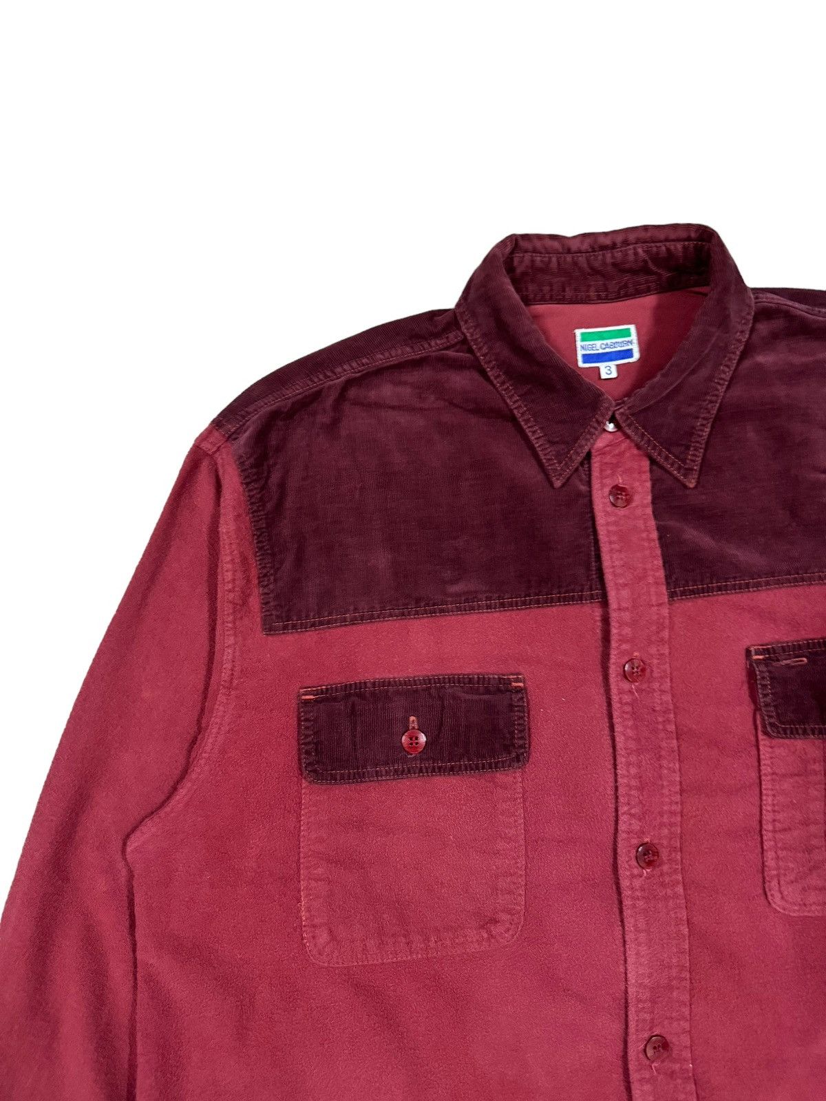 Vtg🔥Nigel Carbourn Corduroy Blend L/S Button Ups Shirt - 5