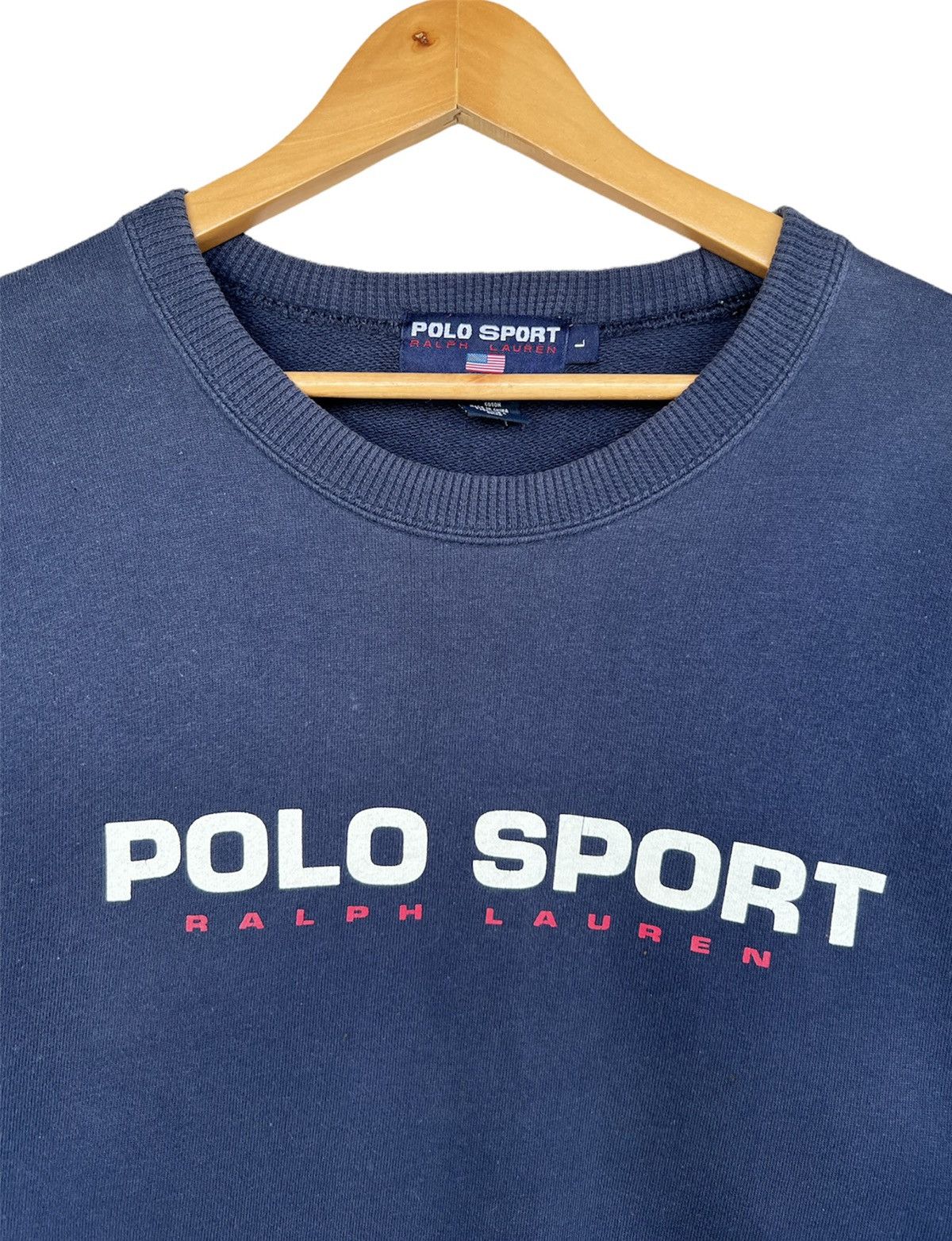 Polo Ralph Lauren - Vintage Polo Sport Ralph Lauren Spellout Sweatshirt Large - 4