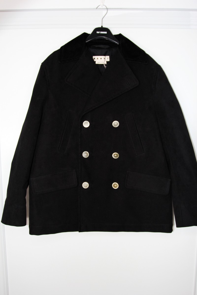 BNWT AW20 MARNI DOUBLE BREASTED SUEDE COTTON COAT 48 - 2