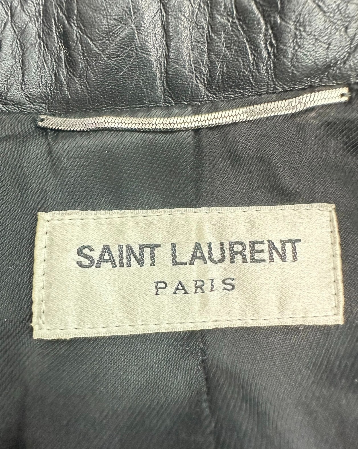 Saint Laurent slp L17 distressed star leather jacket - 4