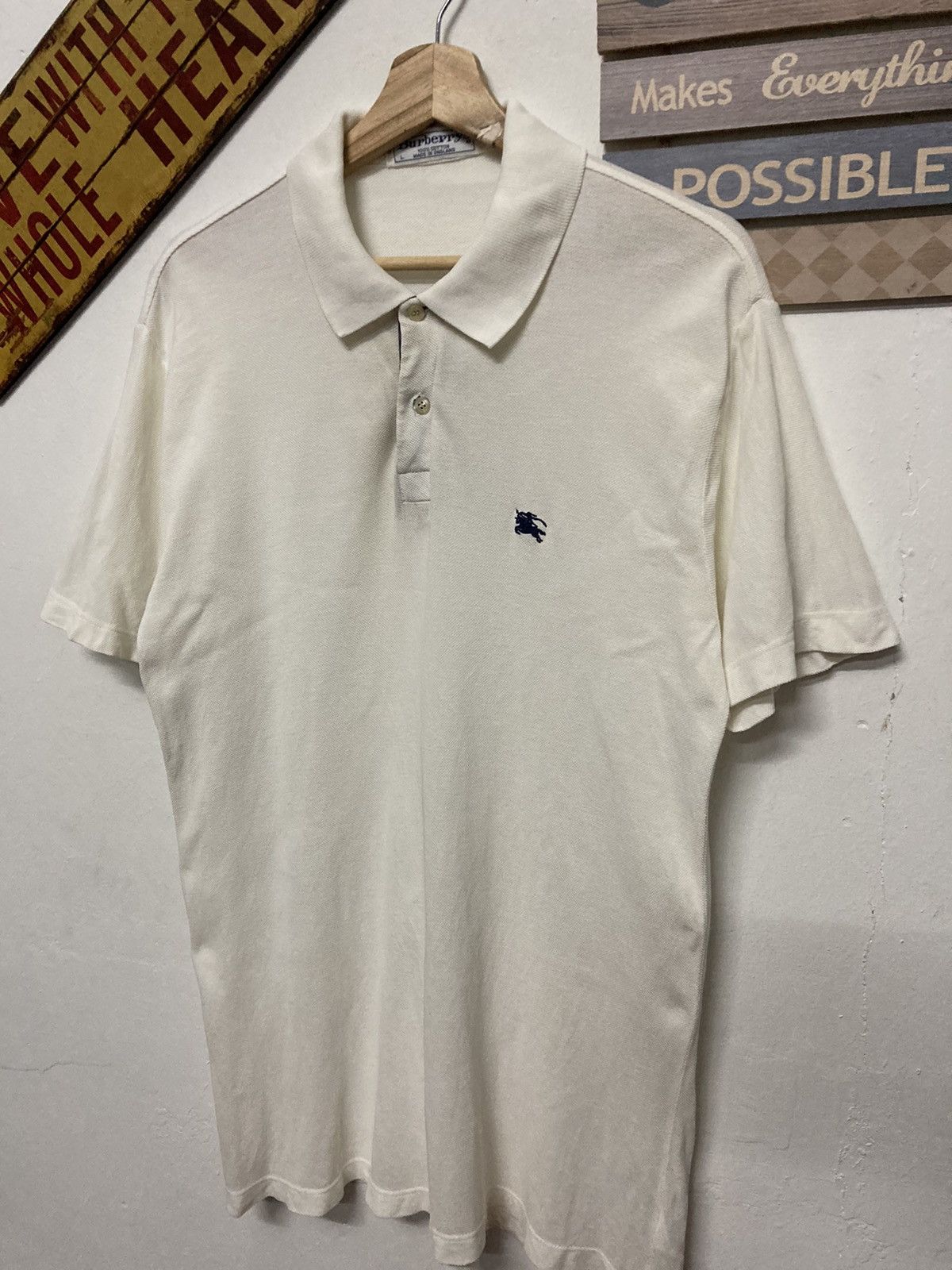 Vintage Burberrys Polo Shirt Made in England - 4