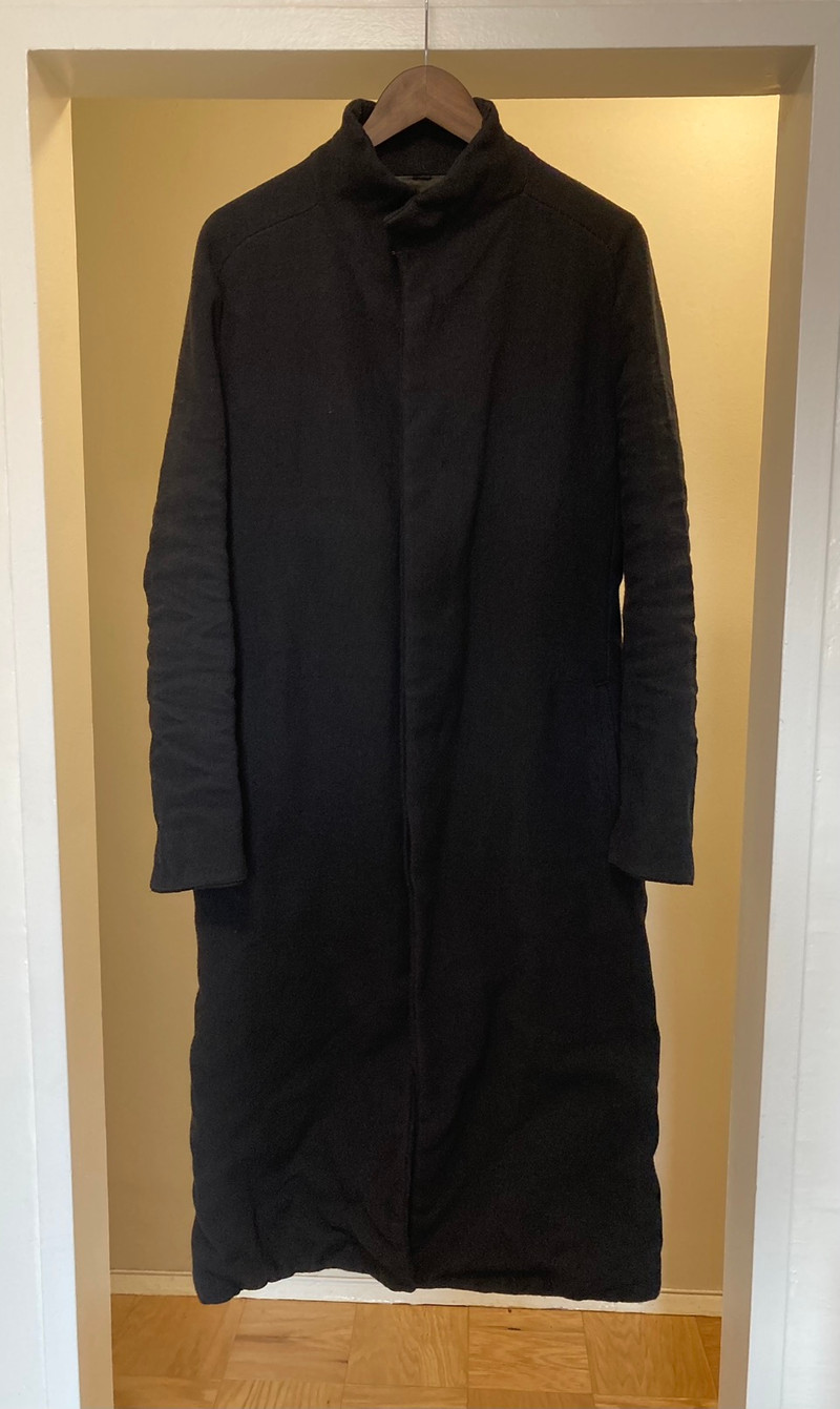 Long Wool Trench Coat - 1