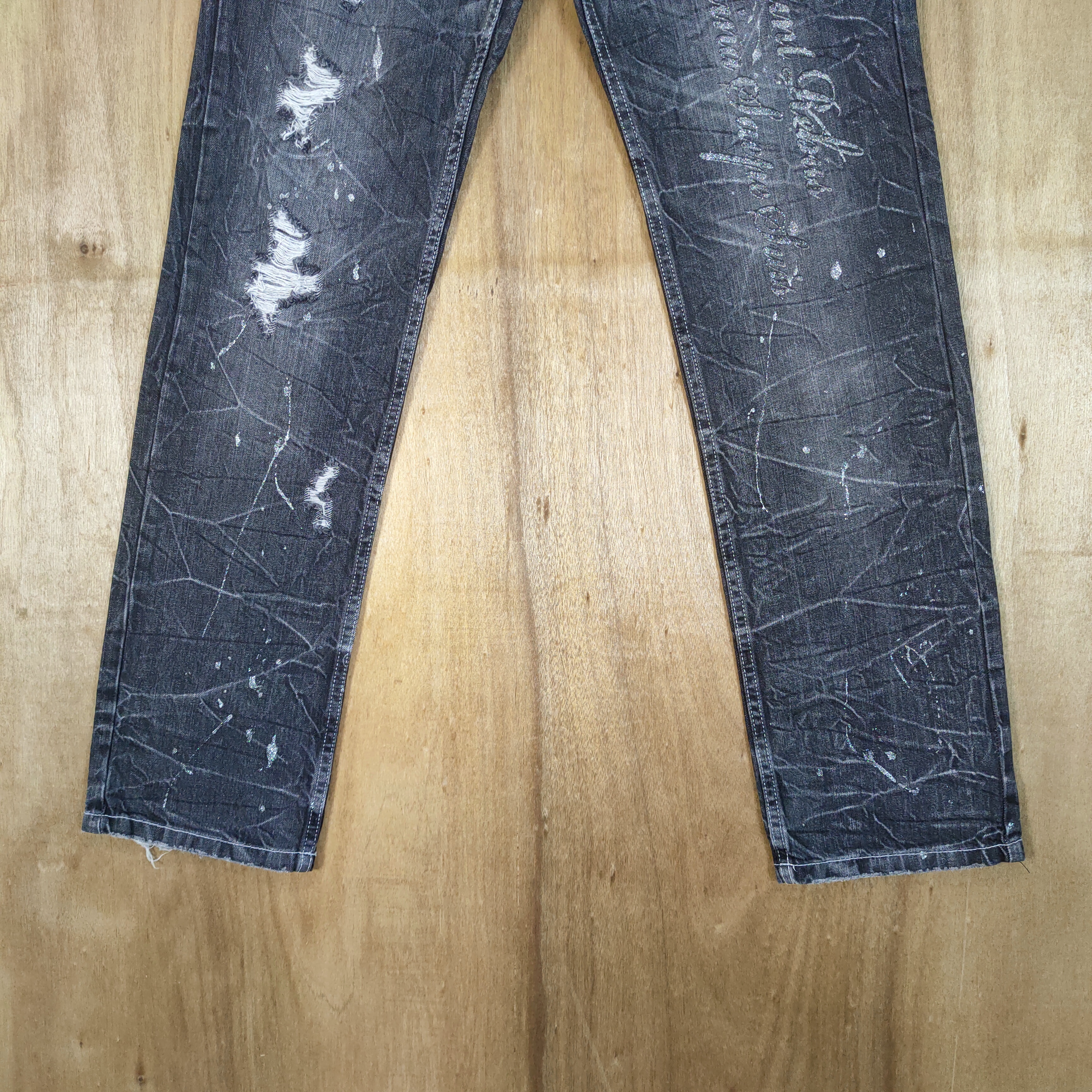 Japanese Brand - ANTFUI JEANS FADED BLACK PANTS - 4