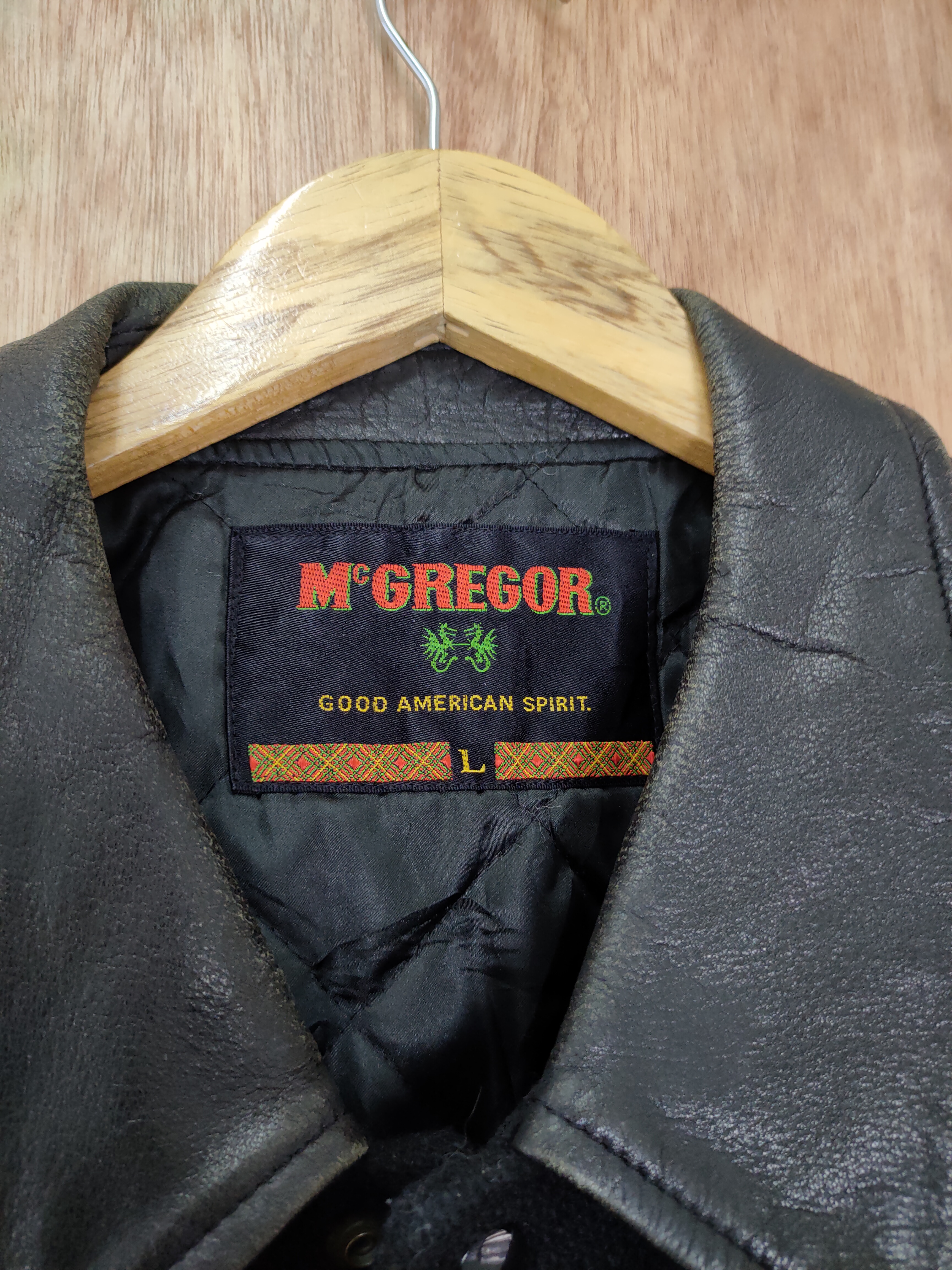 Vintage - Mc Gregor black varsity wool leather jacket vintage #4090 - 13