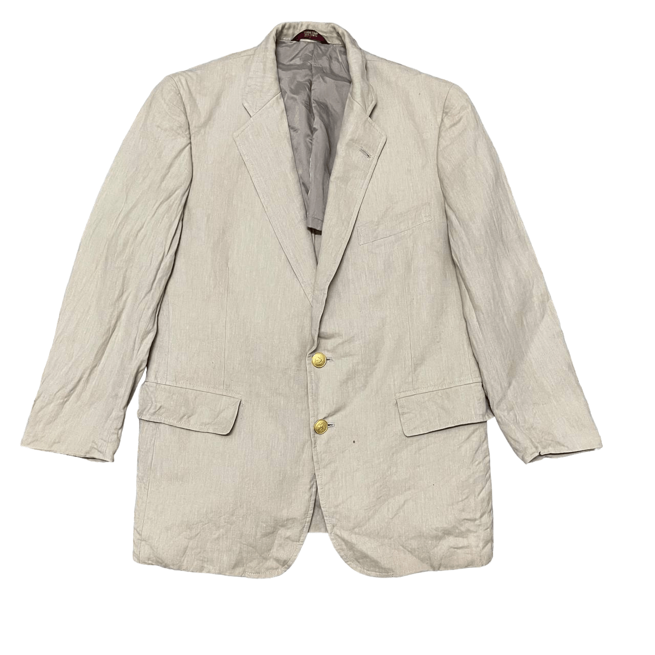 Vintage Chaps Ralph Lauren Gold Button Blazer Jacket - 1