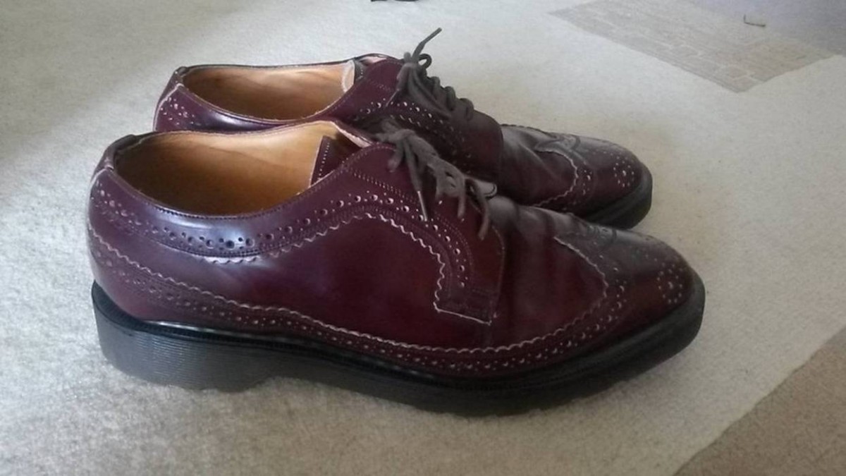 Made in England brogue oxford burgundy creeper platform shoes - 1