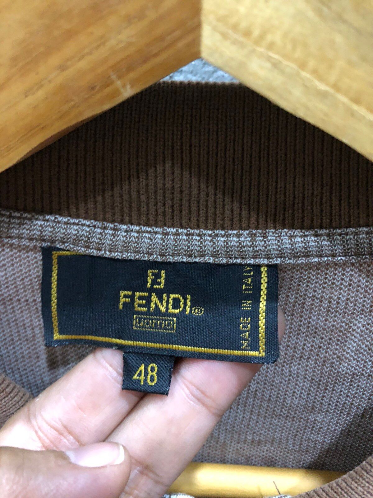 Vintage Fendi Monogram Longsleeve Polo Shirt - 3