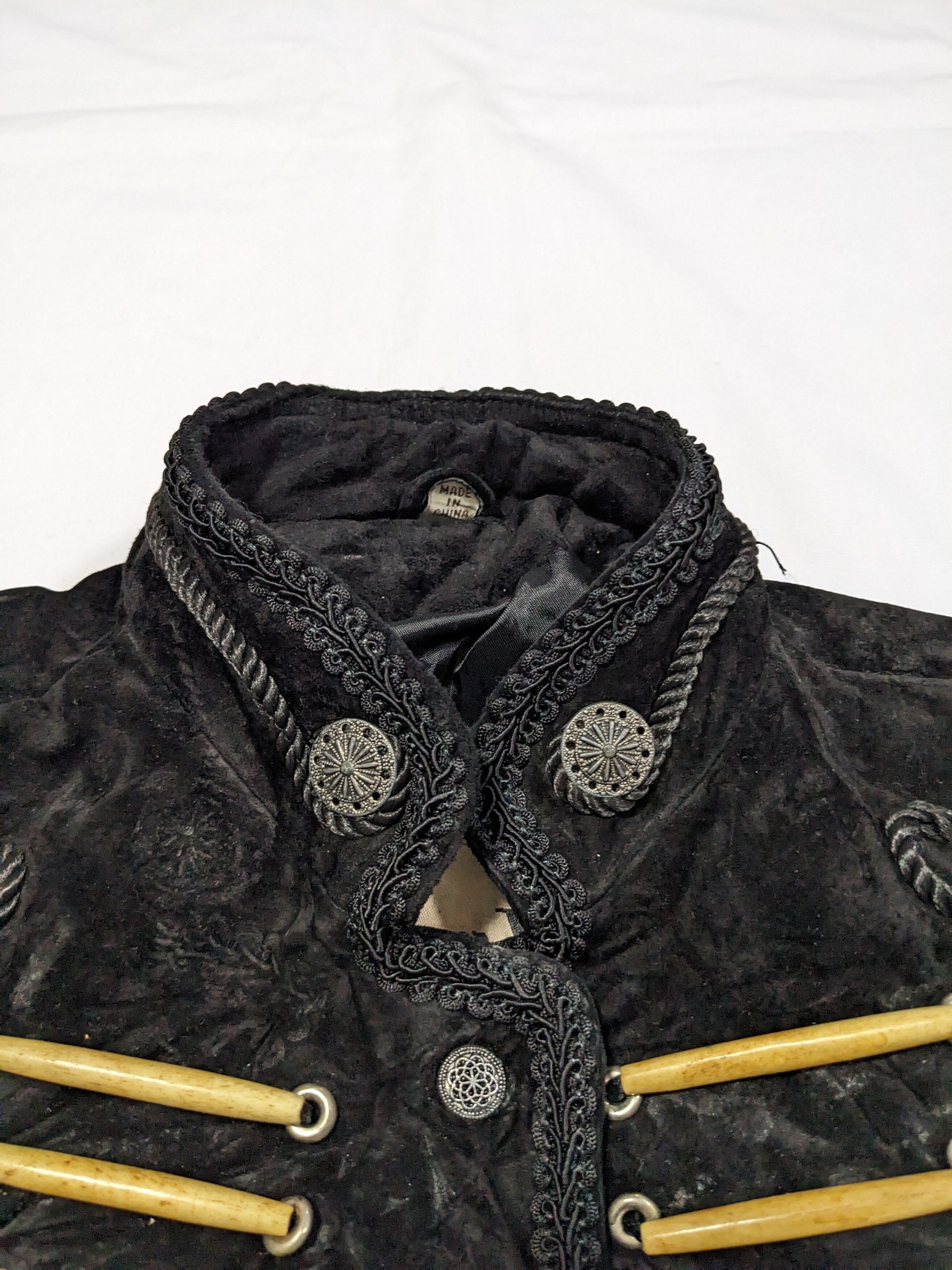 Vintage - Bead Bones Suede Womens Cropped Jacket - 6