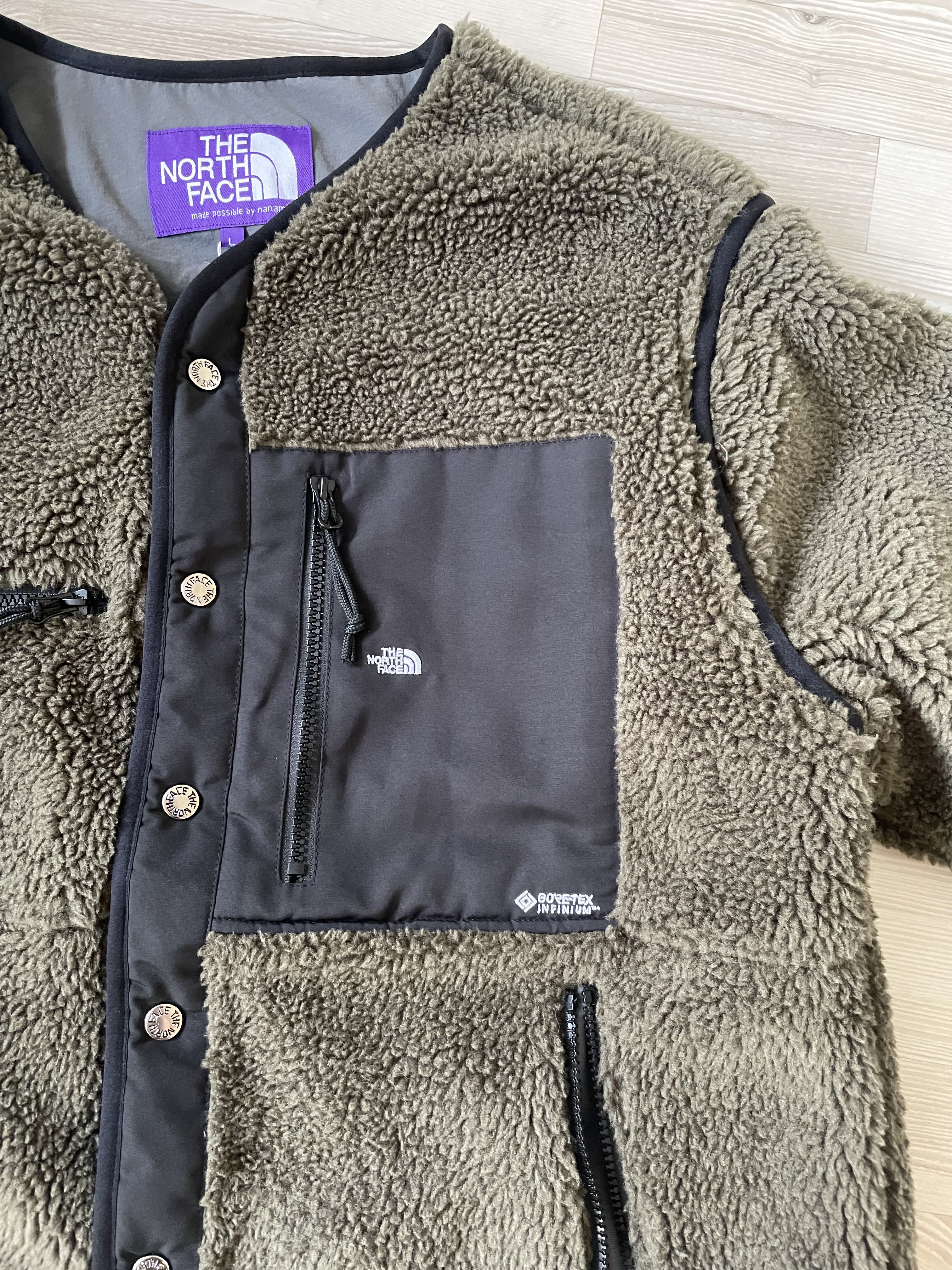 The North Face TNF Purple Label - Wool Boa Fleece Field Cardigan
