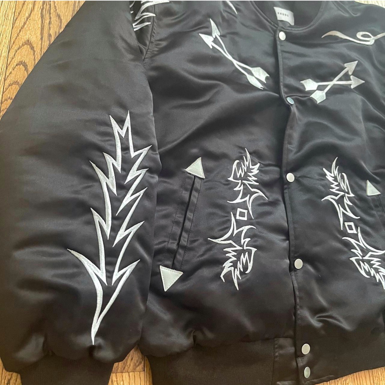 Rhude Embroidered Silk Western Bomber - 4
