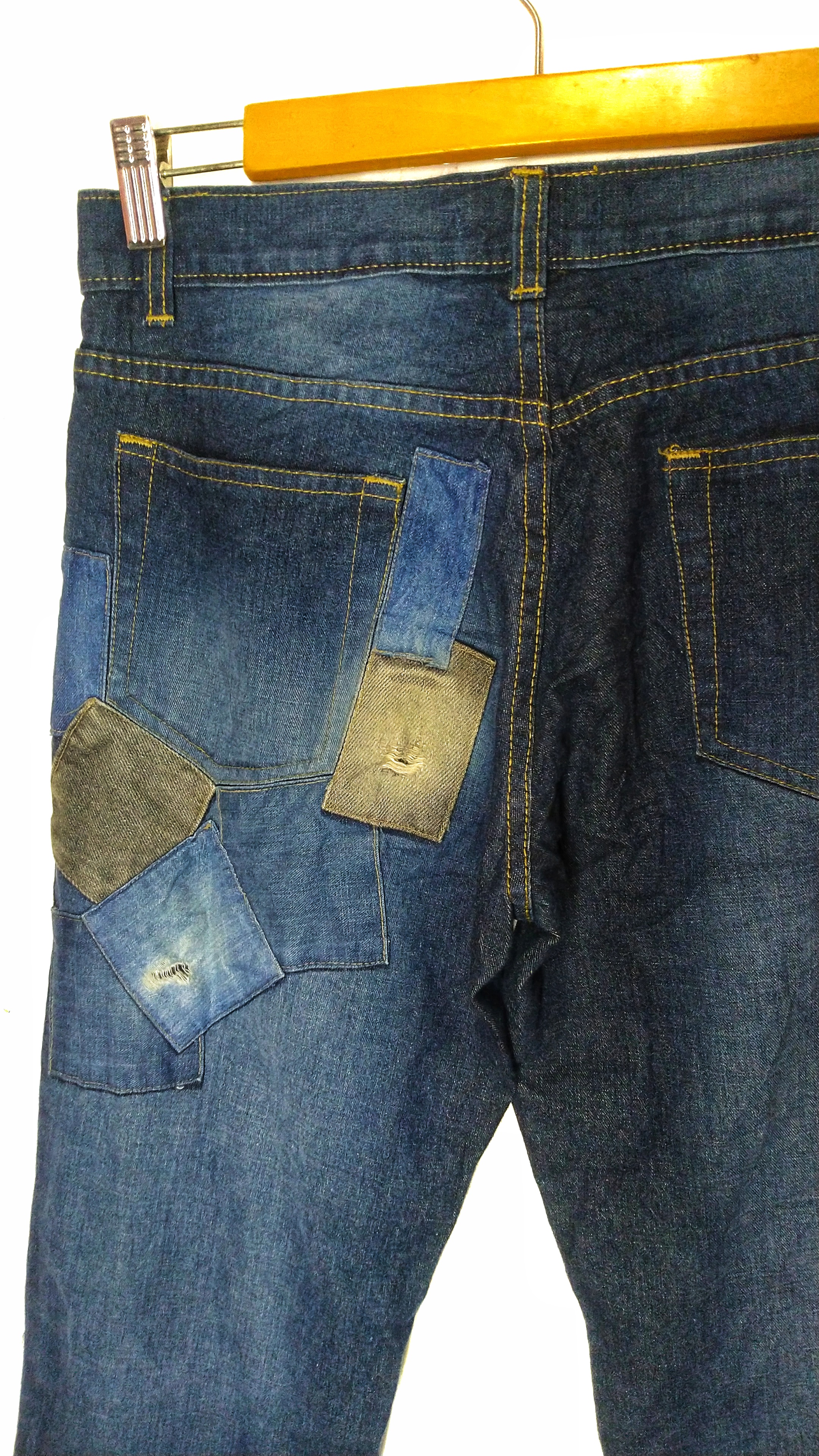 Distressed Denim - Junya Watanabe style woman patchwork denim by Morgan - 7