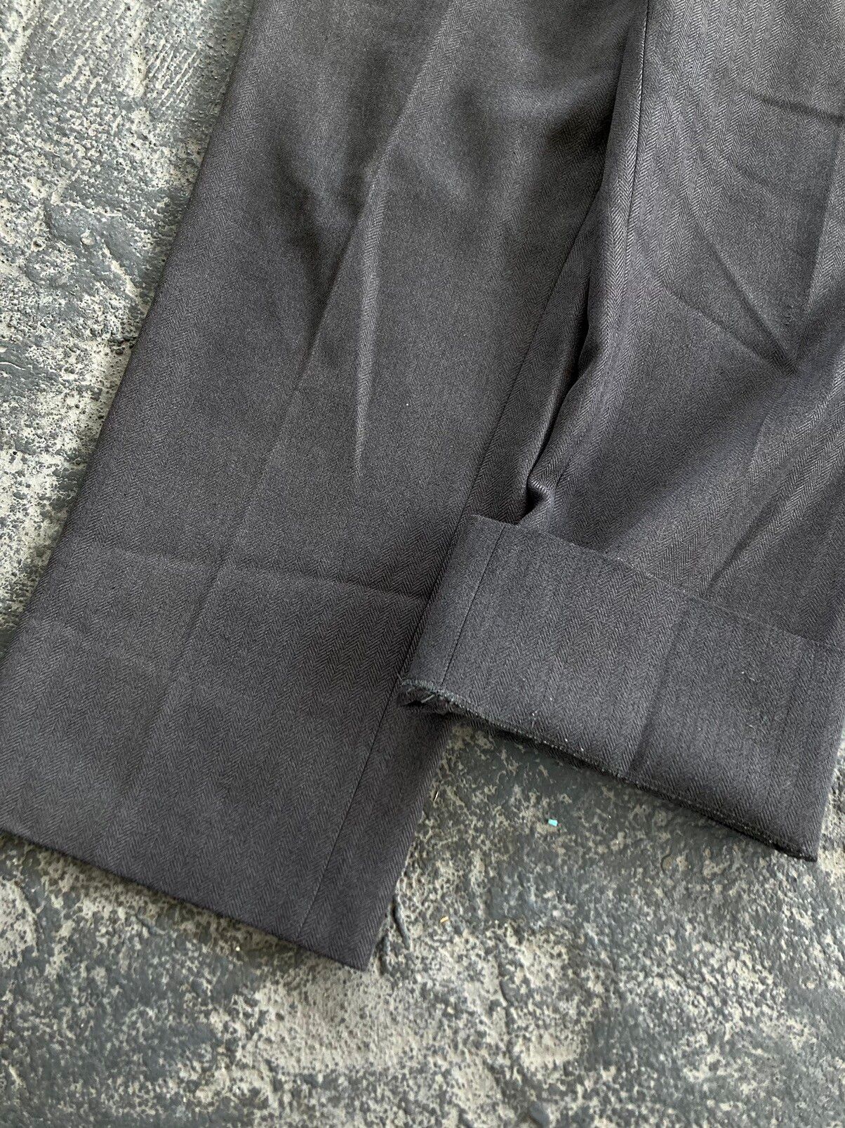 Vintage Japanese Dark Gray Baggy Slacks - 3