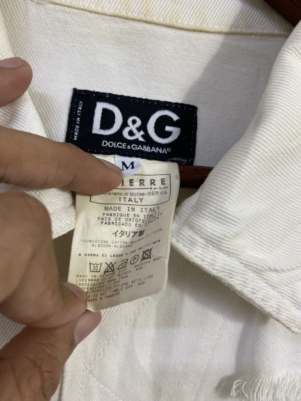 Dolce and Gabbana Cropped Jacket Destressed Denim Jacket - 4