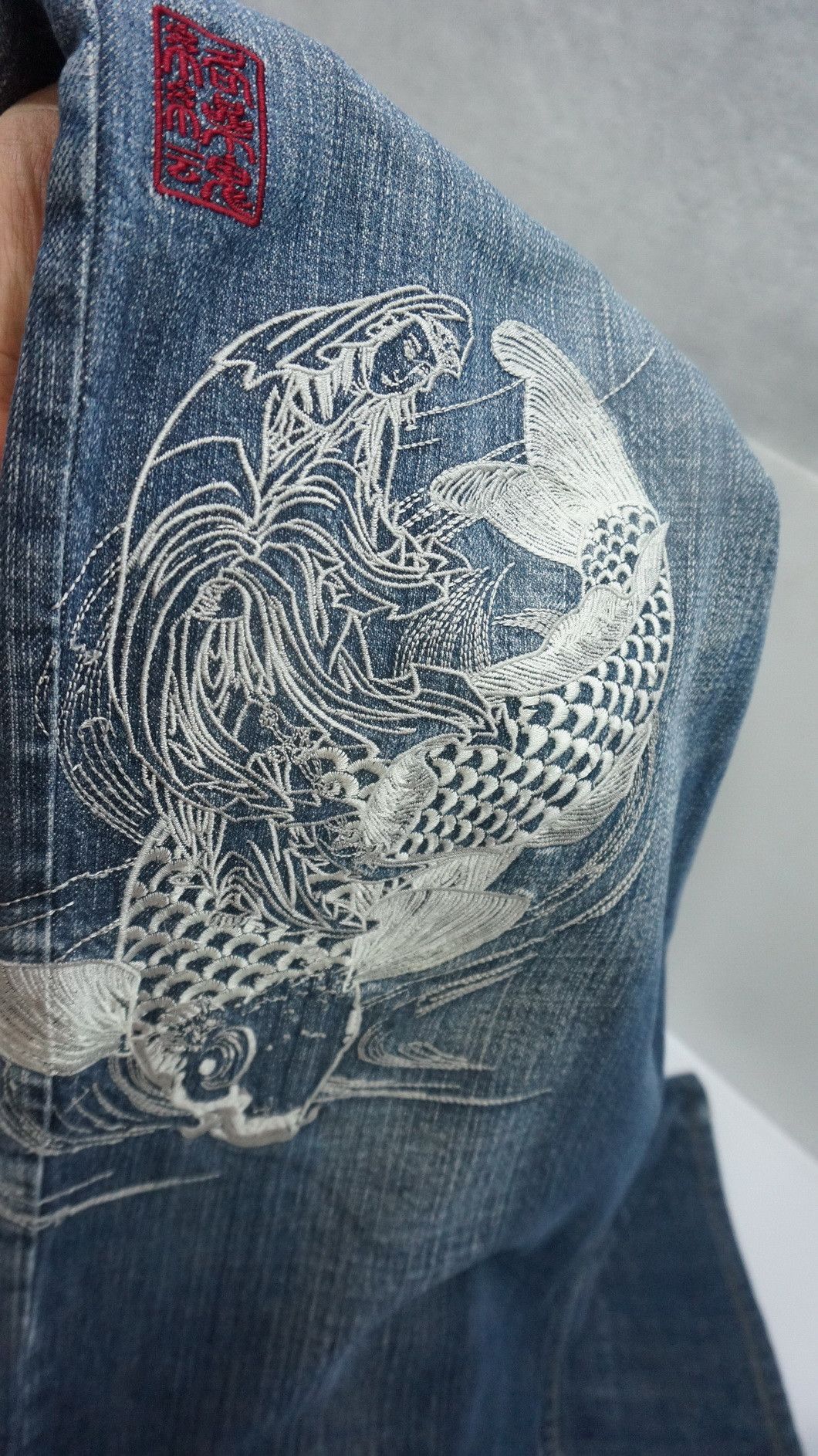 Japanese Brand - 🌸🌸Rare Karakuri Tamashi Koi Embroidery Vintage Jeans - 14