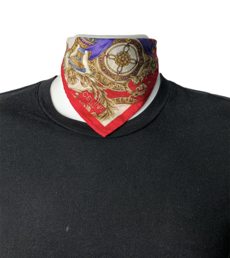 Celine Handkerchief Bandana Neckerchief Neckwear Scarf - 1