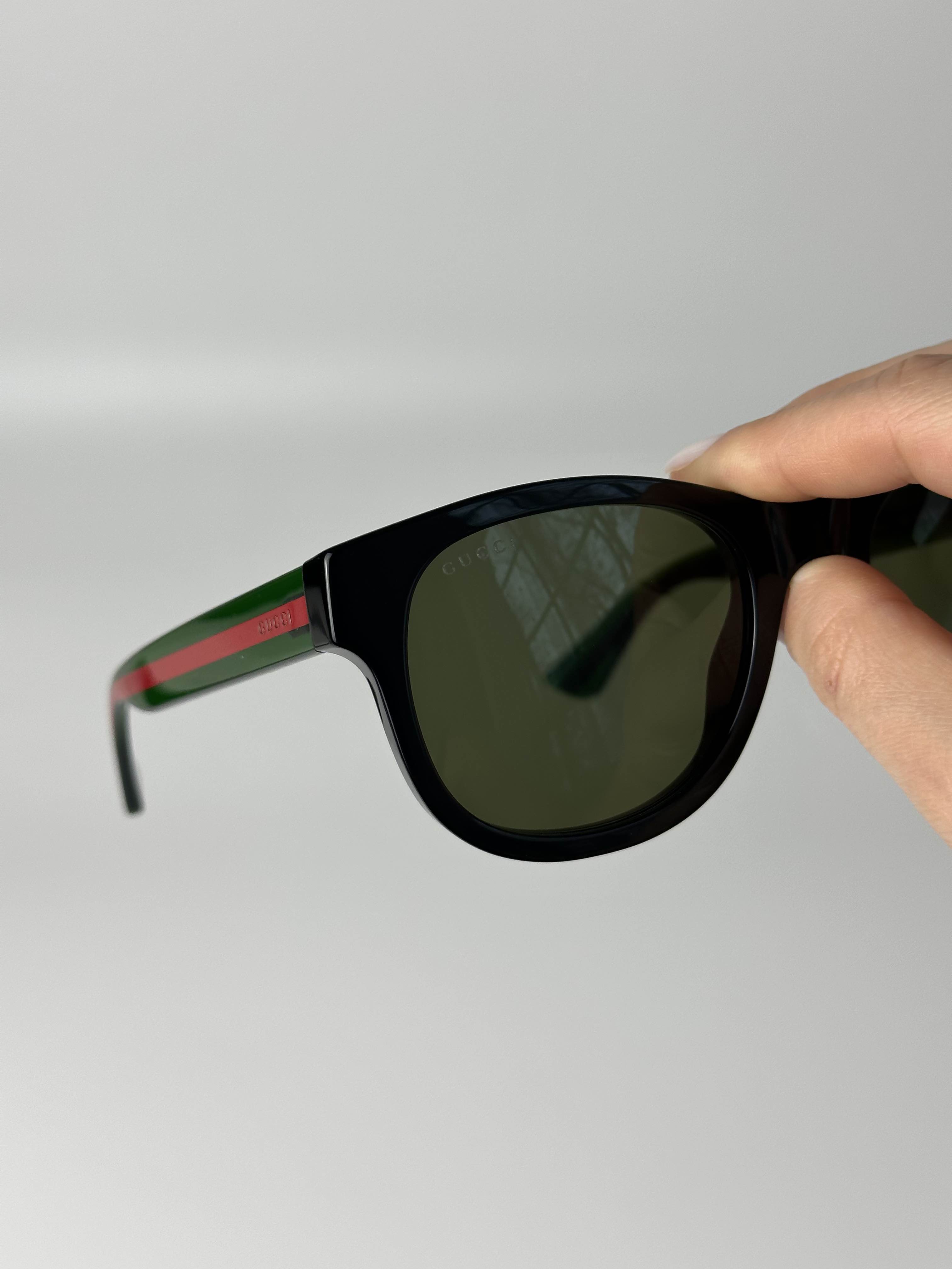 GUCCI GG0003SN 002 52-21 145 M Sunglasses Gucci GG0003SN 006 Square Shiny Black Sunglasses  main image 3