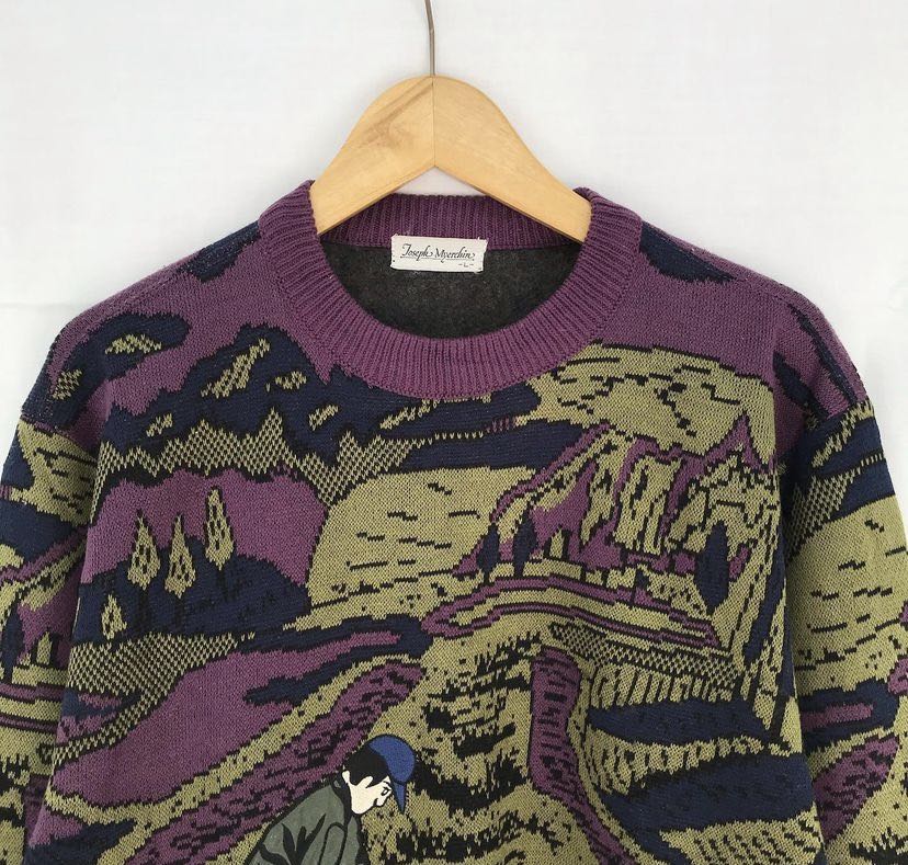 Vintage 3D Graphic Knit Sweater - 6