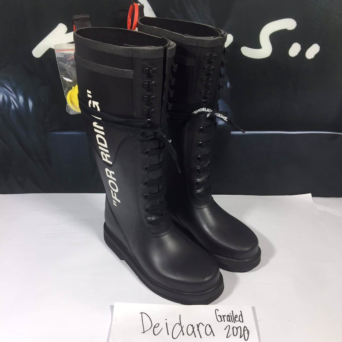 “For Riding “ Black Rubber Boots - 1