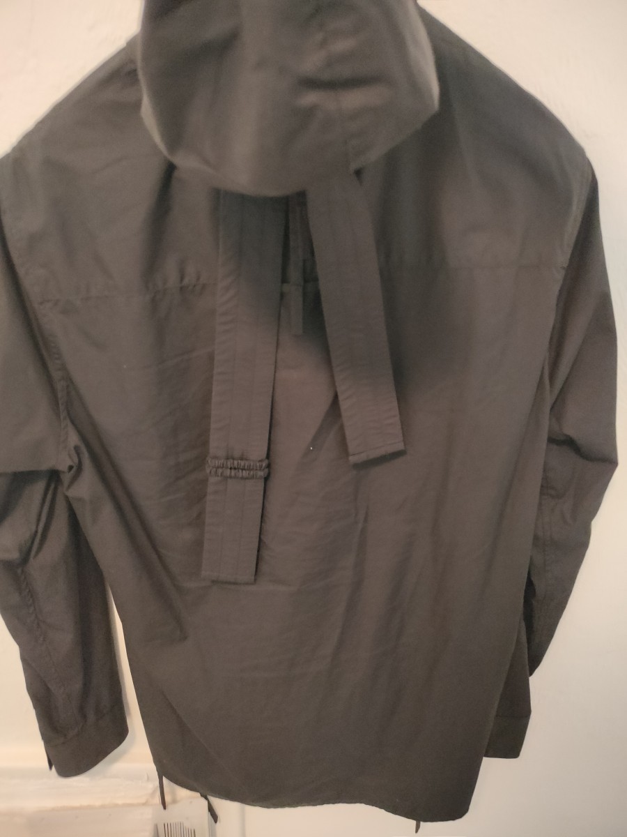 AW18 Hooded Drawstring Button Up Shirt - 3