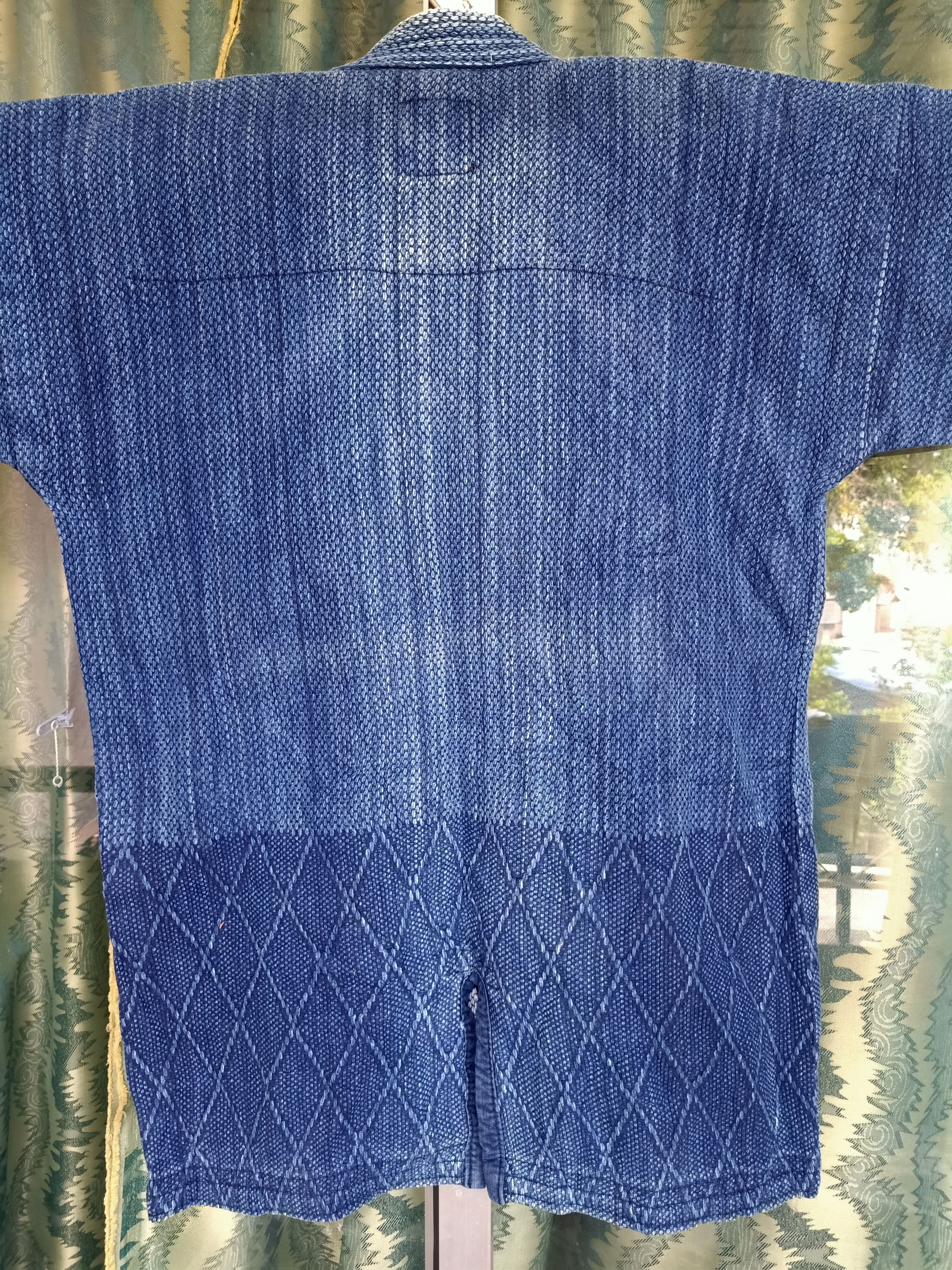 Cardigan - Kimono Indigo Hana Boro Jacket - 5