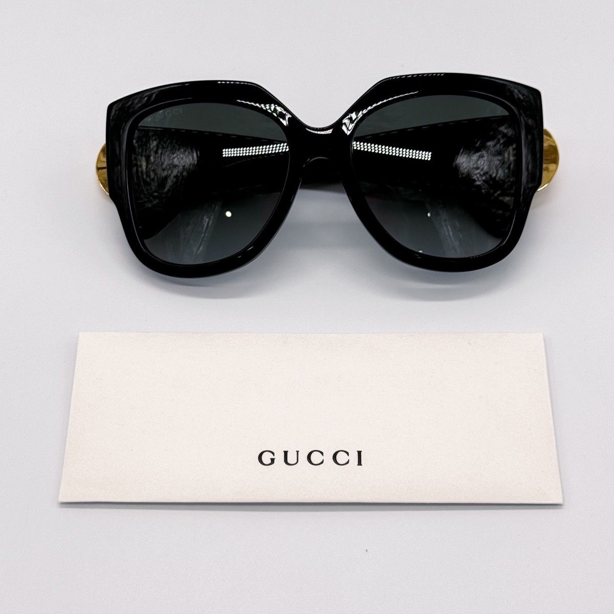 NEW GUCCI GG1407S 001 BLACK GREY WOMEN OVERSIZED SUNGLASSES - 12