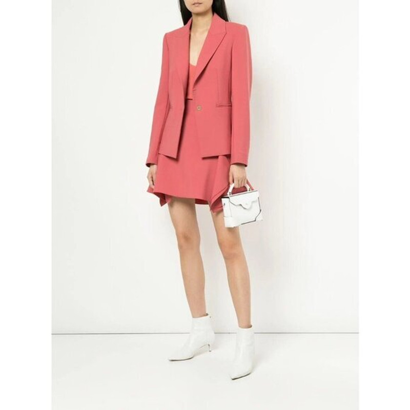 Dion Lee Blazer Pink Rust Double Wool Professional Blazer Jacket Sz 6 NWT - 1