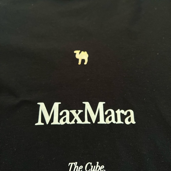 MaxMara - womens s max mara the cube logo tshirt Tee black - 3