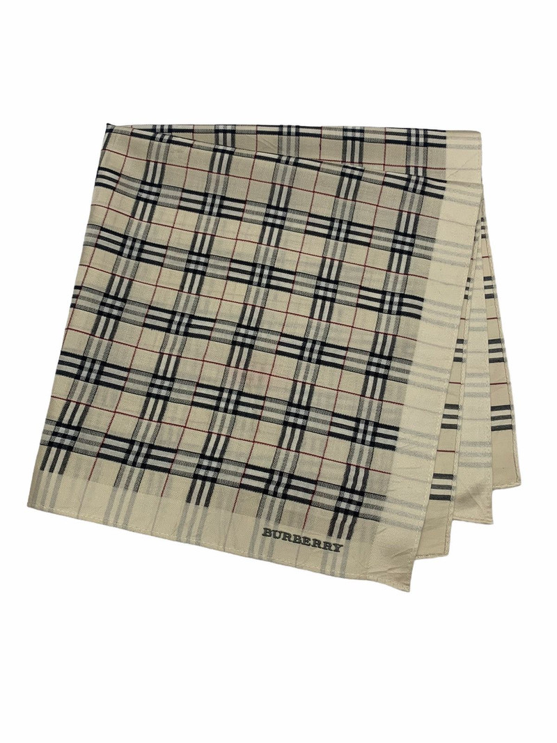 Burberry × Vintage - Burberry Bandana Handkerchief Headband Turban Pocket Square - 1