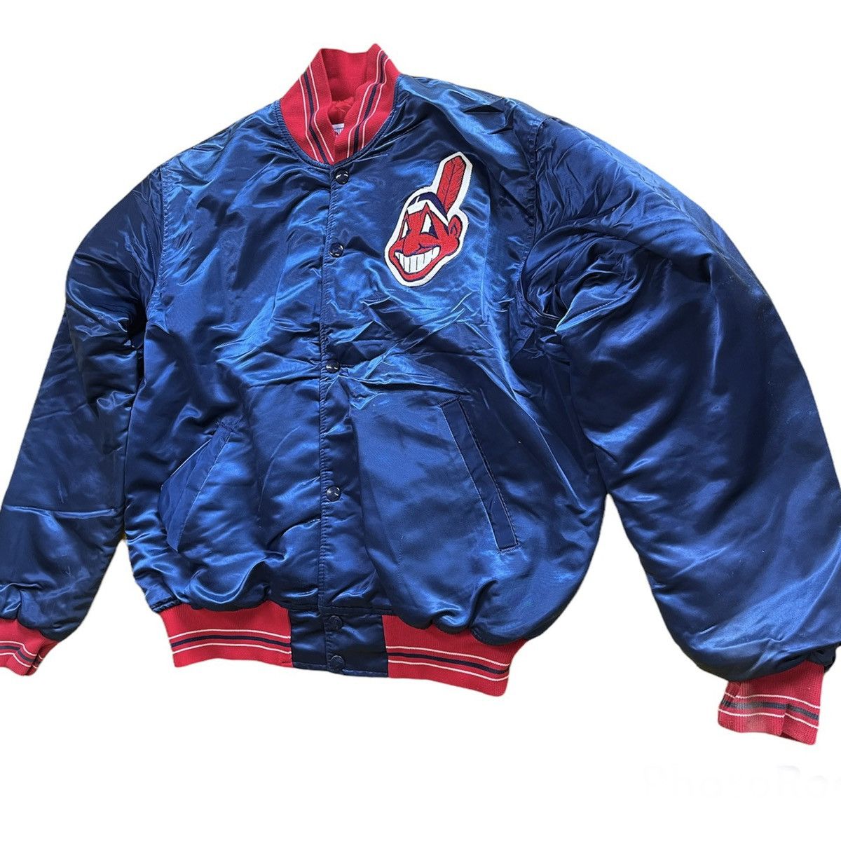 Bomber Satin Jacket Starter Diamond Vintage 1990s MLB Jacket - 5