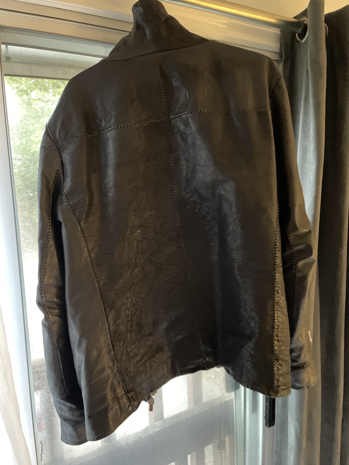 *Last drop* Bison Leather High neck jacket - 3