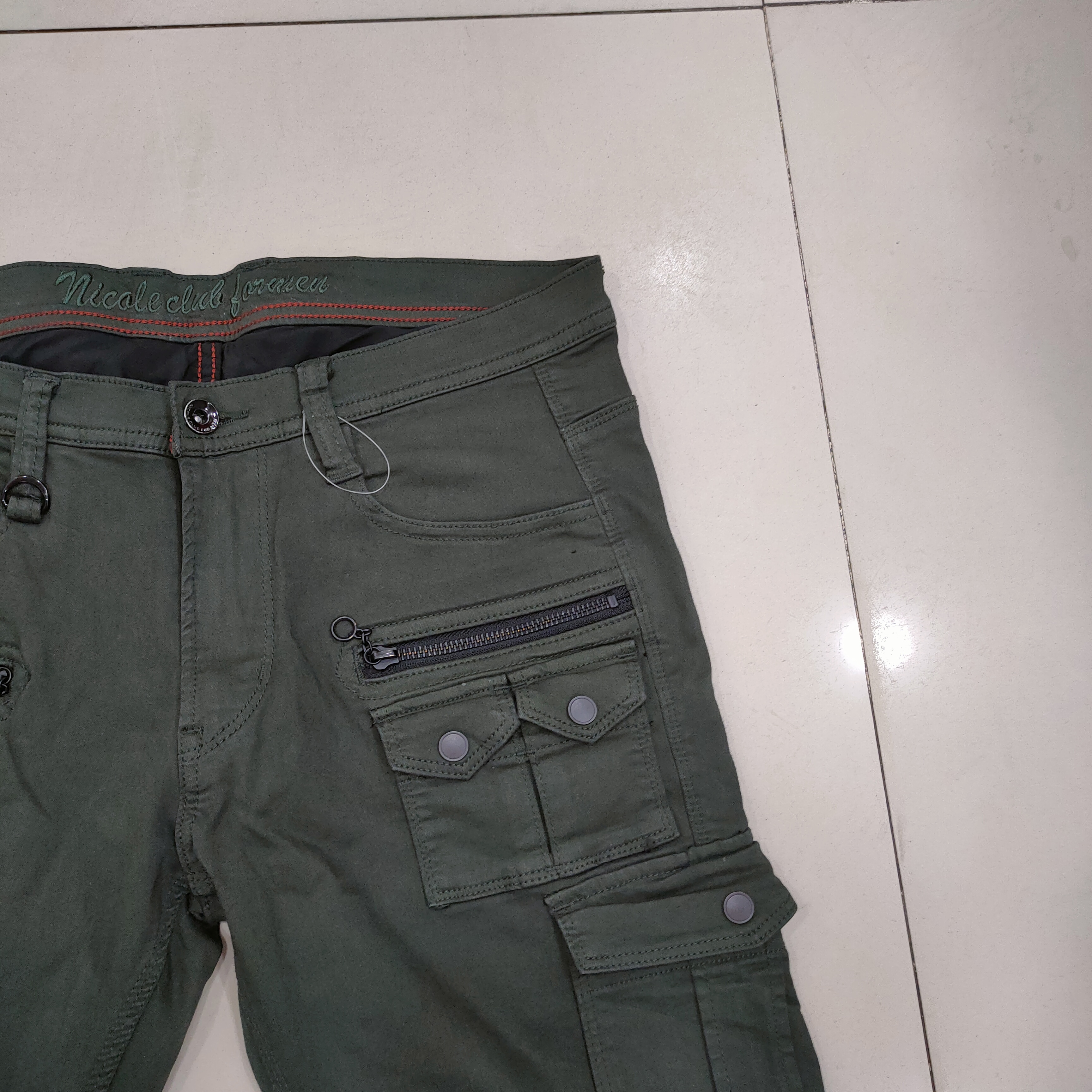 Japanese Brand - NICOLE LOWRISE MULTIPOCKET GREEN CARGO PANTS - 6