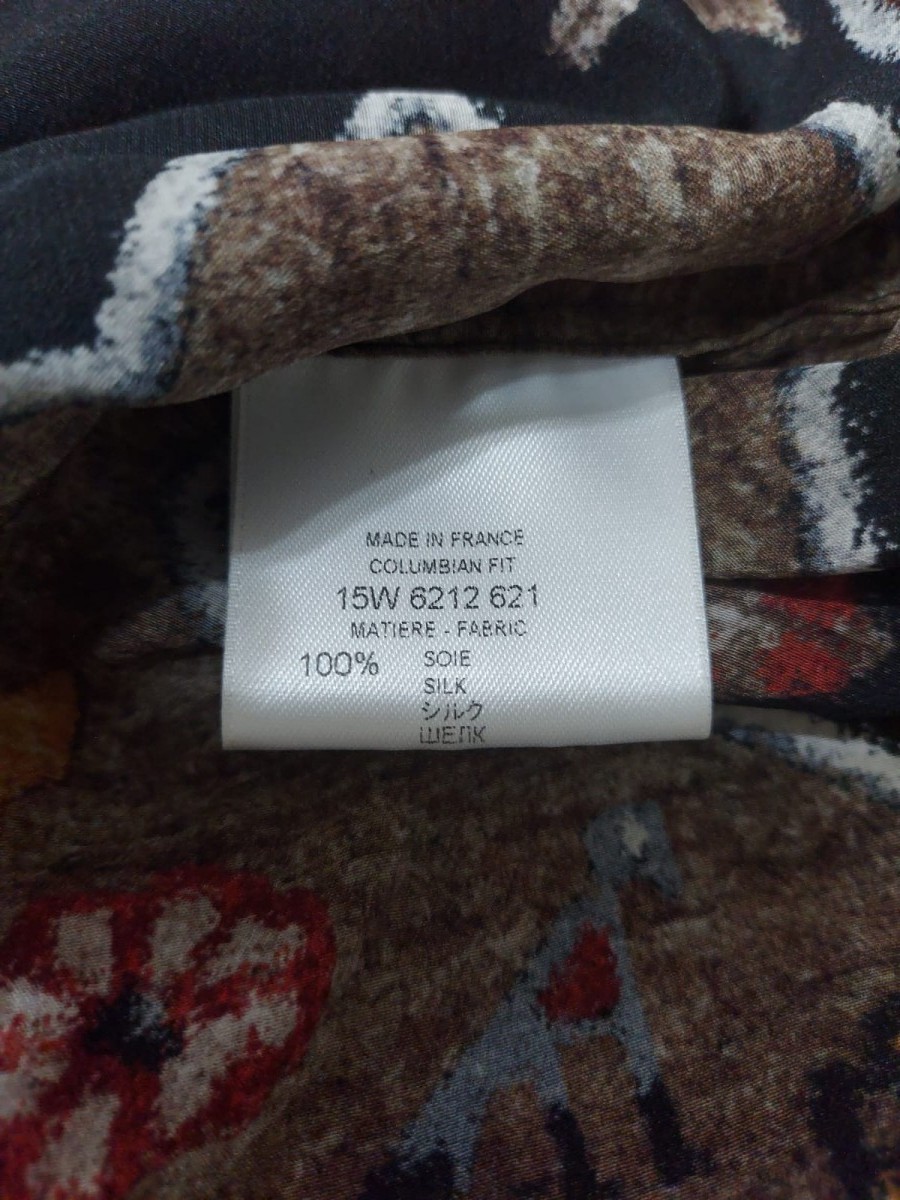 FW15 AW15 Persian Carpet Rug Silk Raw Hem Long Shirt - 4