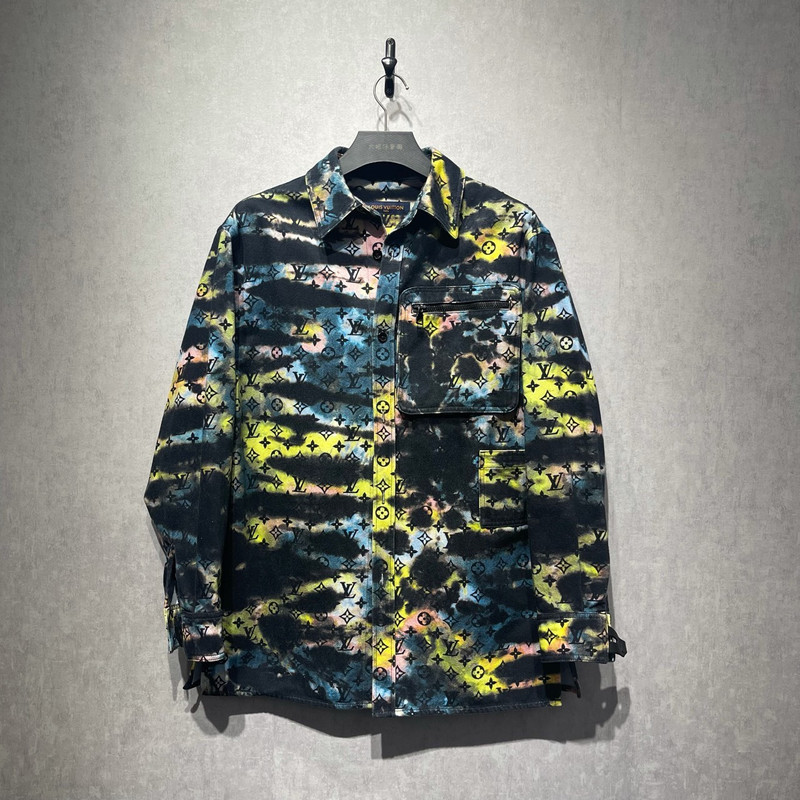Louis Vuitton LV tie-dyed all-over logo monogram denim jacket - 1