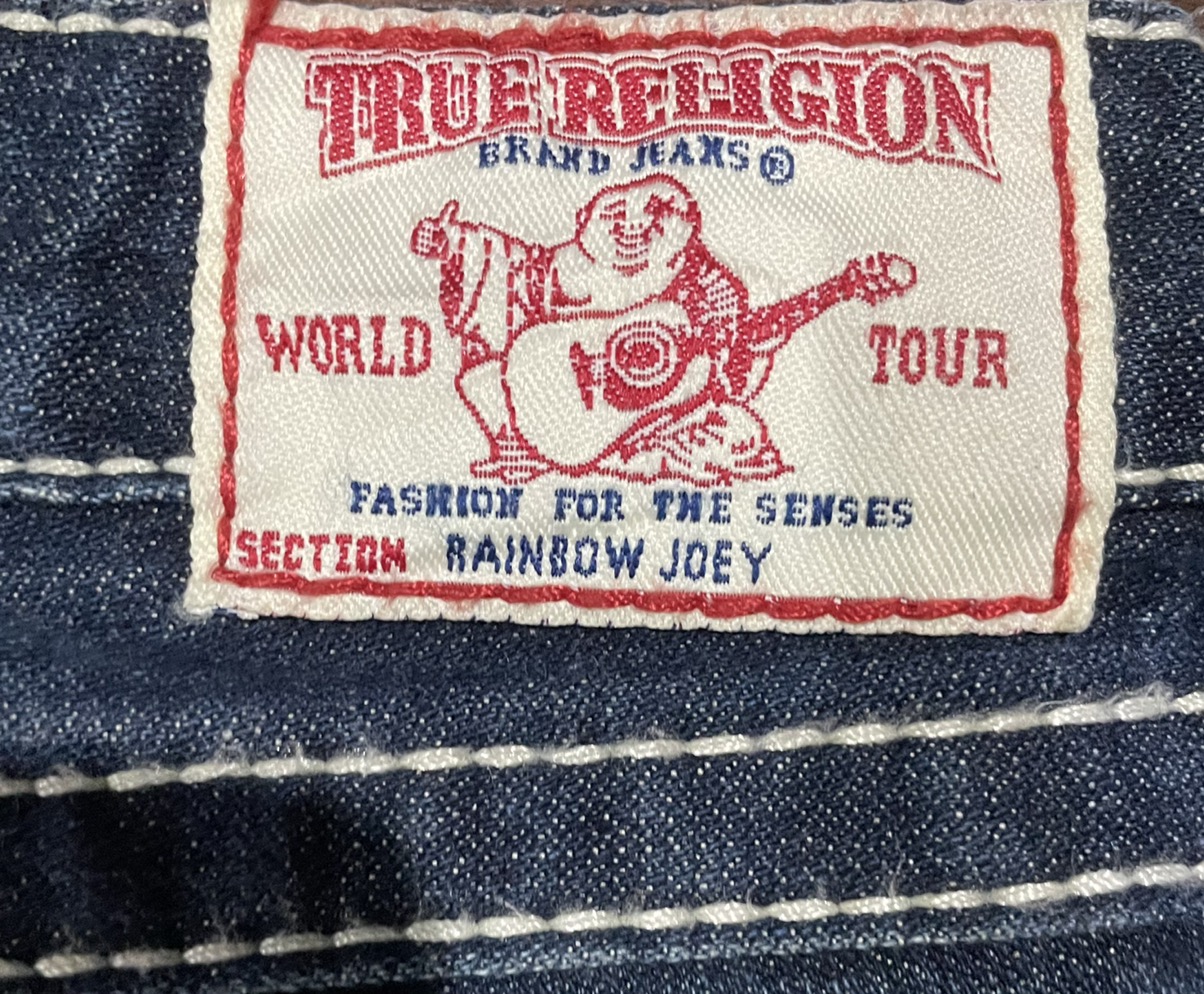 True Religion - Vintage True Religion Rainbow Joey Pink Thread Jeans - 18