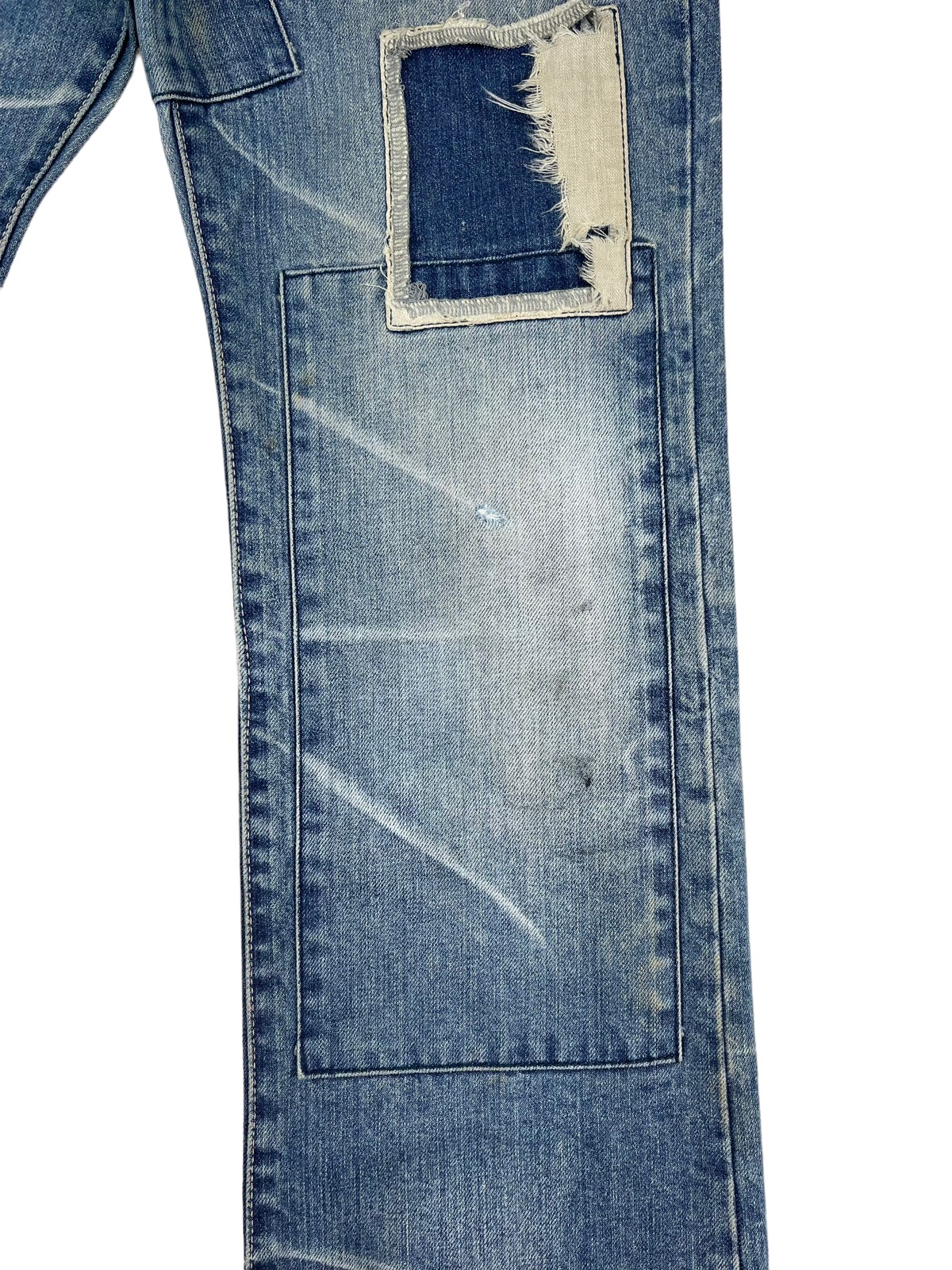 Distressed Denim - Patchwork Distressed Stunning Lure, Trashed Ripped Jeans - 8