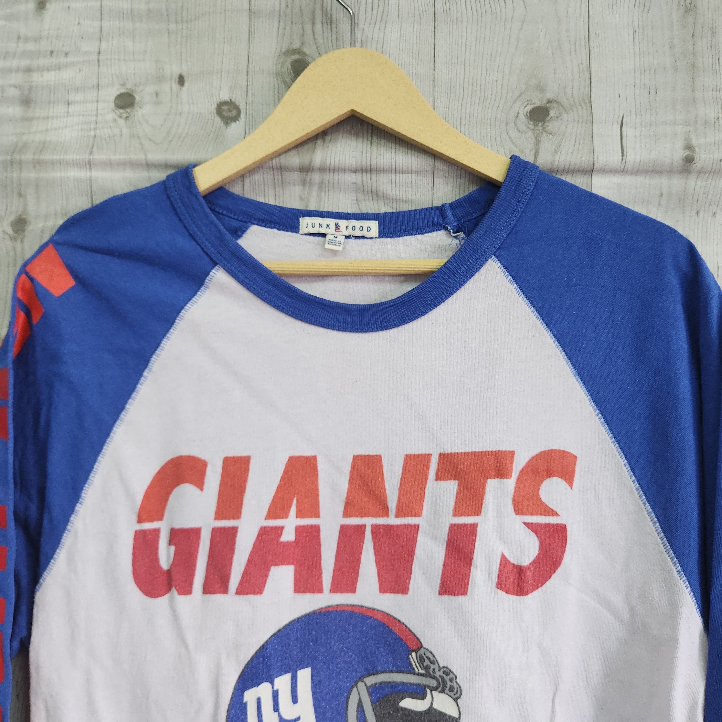 New York Giants NFL American Football Raglan TShirt - 7