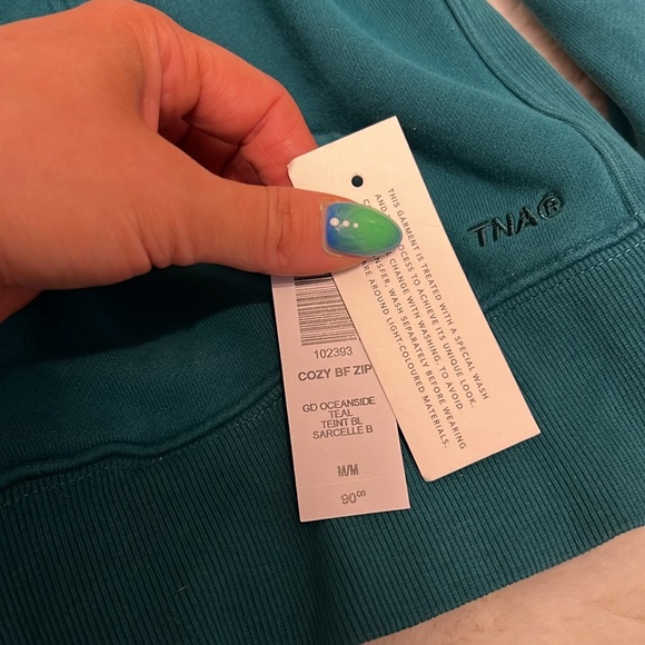 Aritzia TNA Sweatfleece Cozy Fleece Set in Oceanside Teal - 6