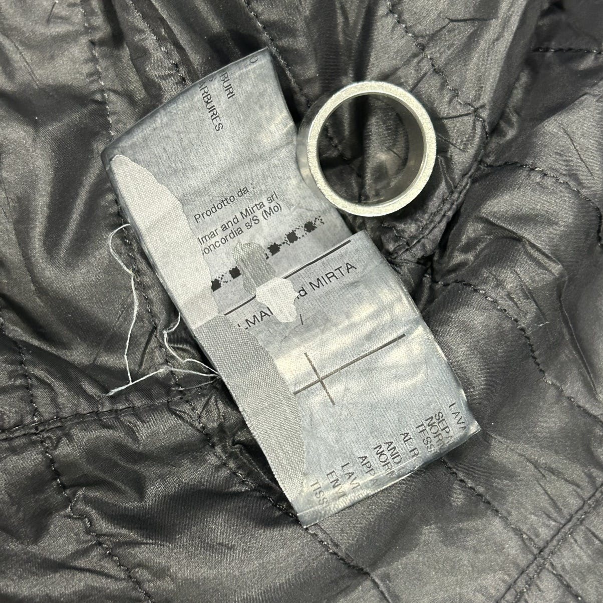 Leather/Denim Cropped Funnel Jacket - 11