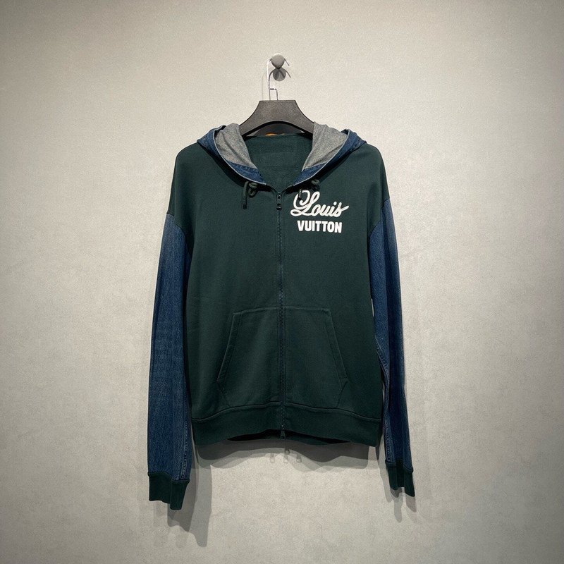 Louis Vuitton patchwork denim hooded jacket - 1