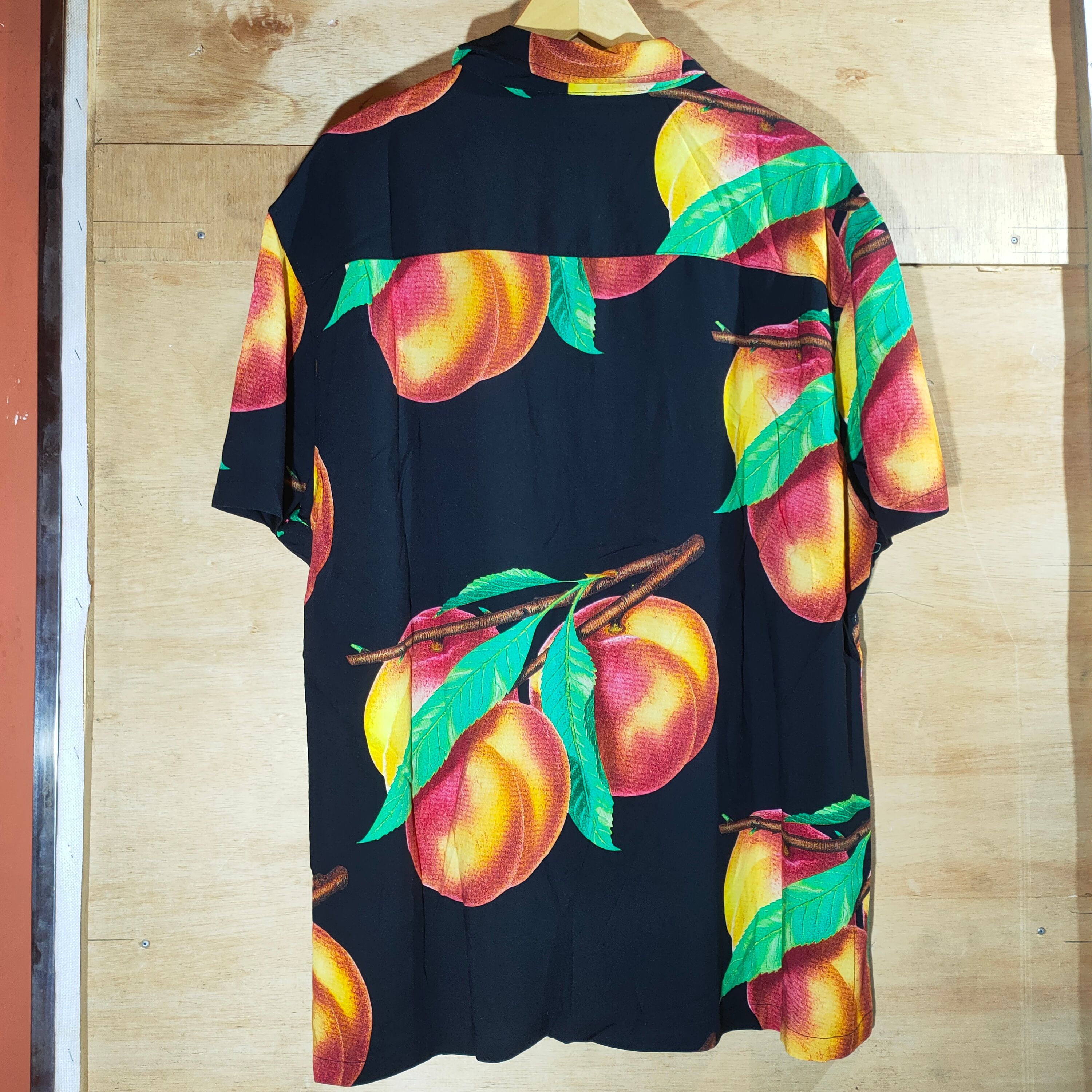 Stussy Peach Pattern Shirt Rayon Black - 5