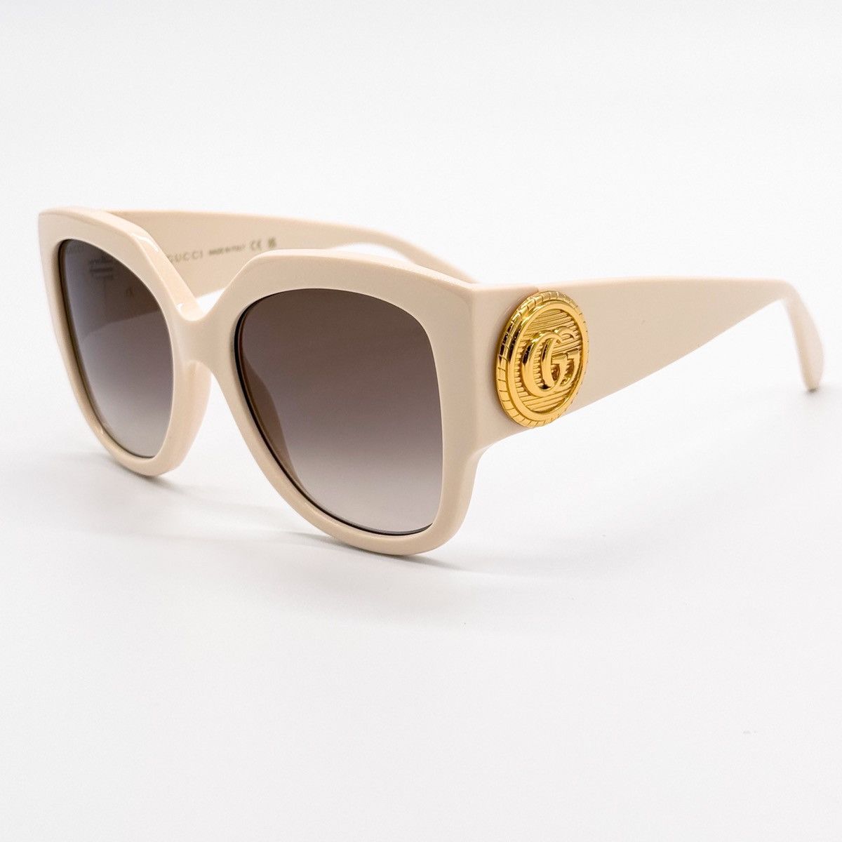 NEW GUCCI GG1407S 004 BEIGE BROWN OVERSIZED WOMEN SUNGLASSES - 7