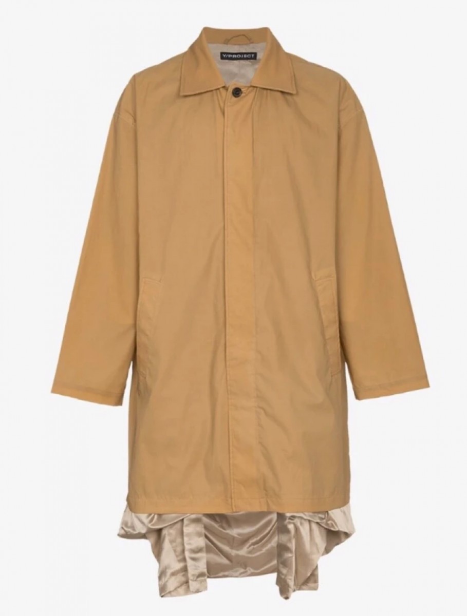 SS18 Y/PROJECT OVERSIZED INSIDE OUT LINING COAT S - 12