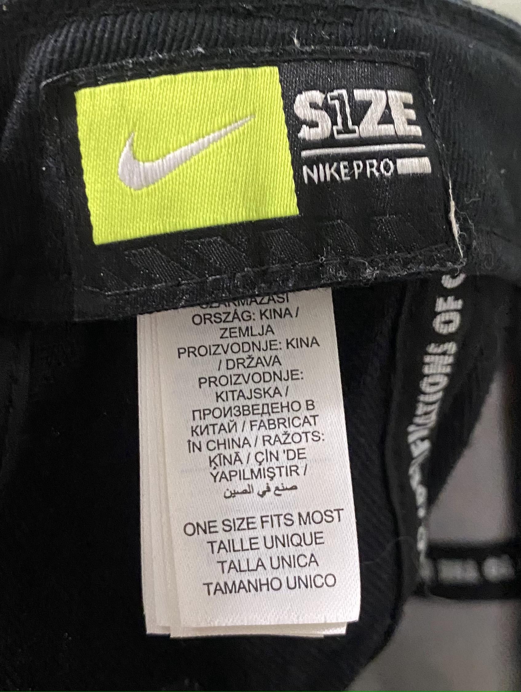 Nike Cap Hat Big Logo Swoosh Vintage Y2K Streetwear Black - 7