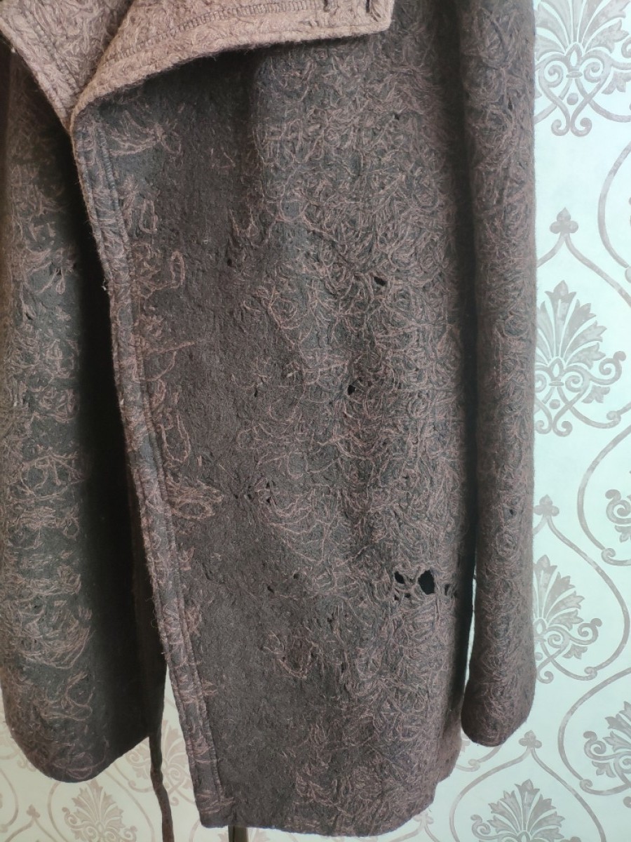 Karbon - Destroyed wool coat.Runs like Julius or RIck Owens coats - 3