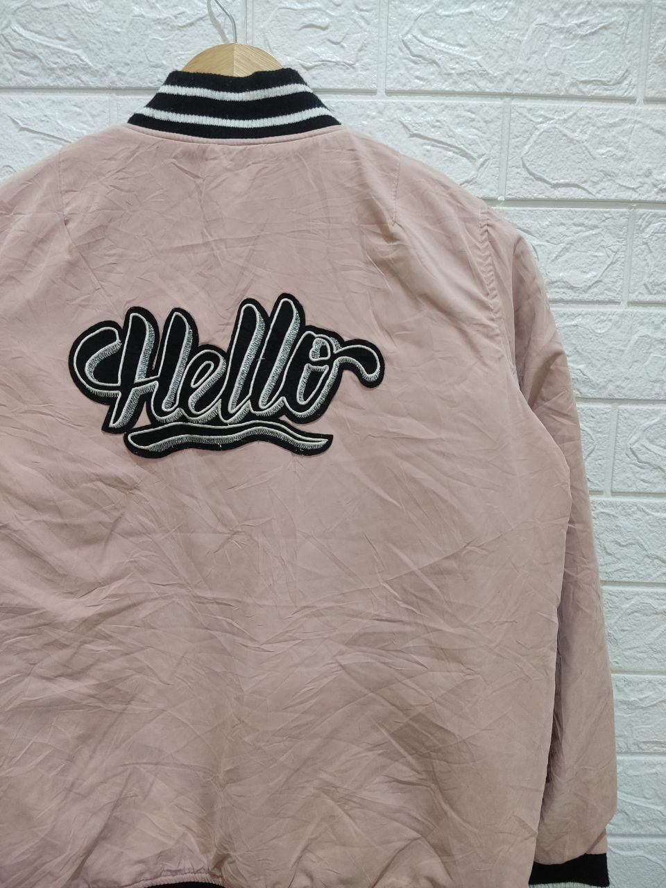Forever 21 Hello Embroidered Graphic Bomber Jacket - 6