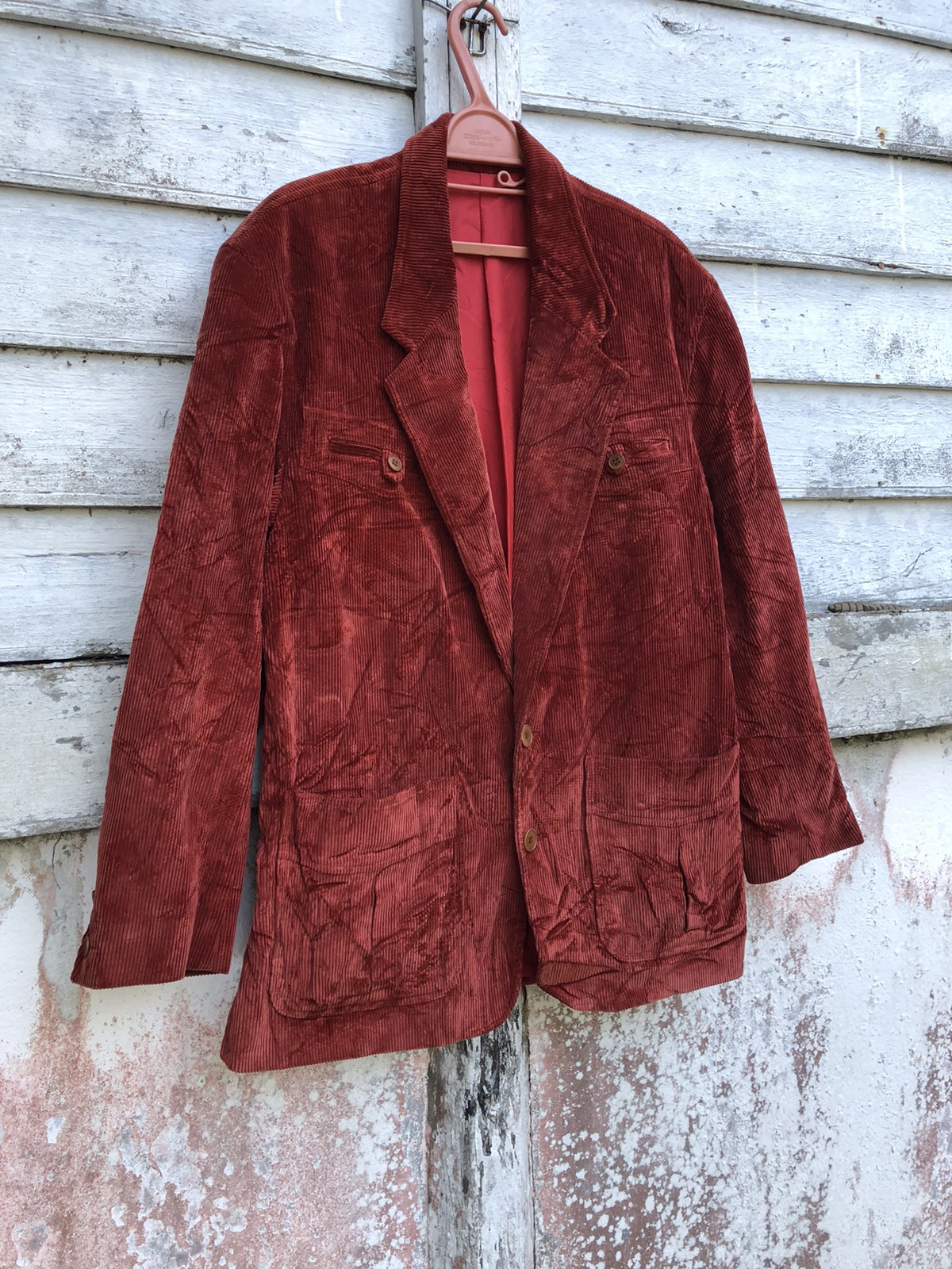 Vintage - Vintage Kenzo Corduroy Tailored Red Jacket - 3