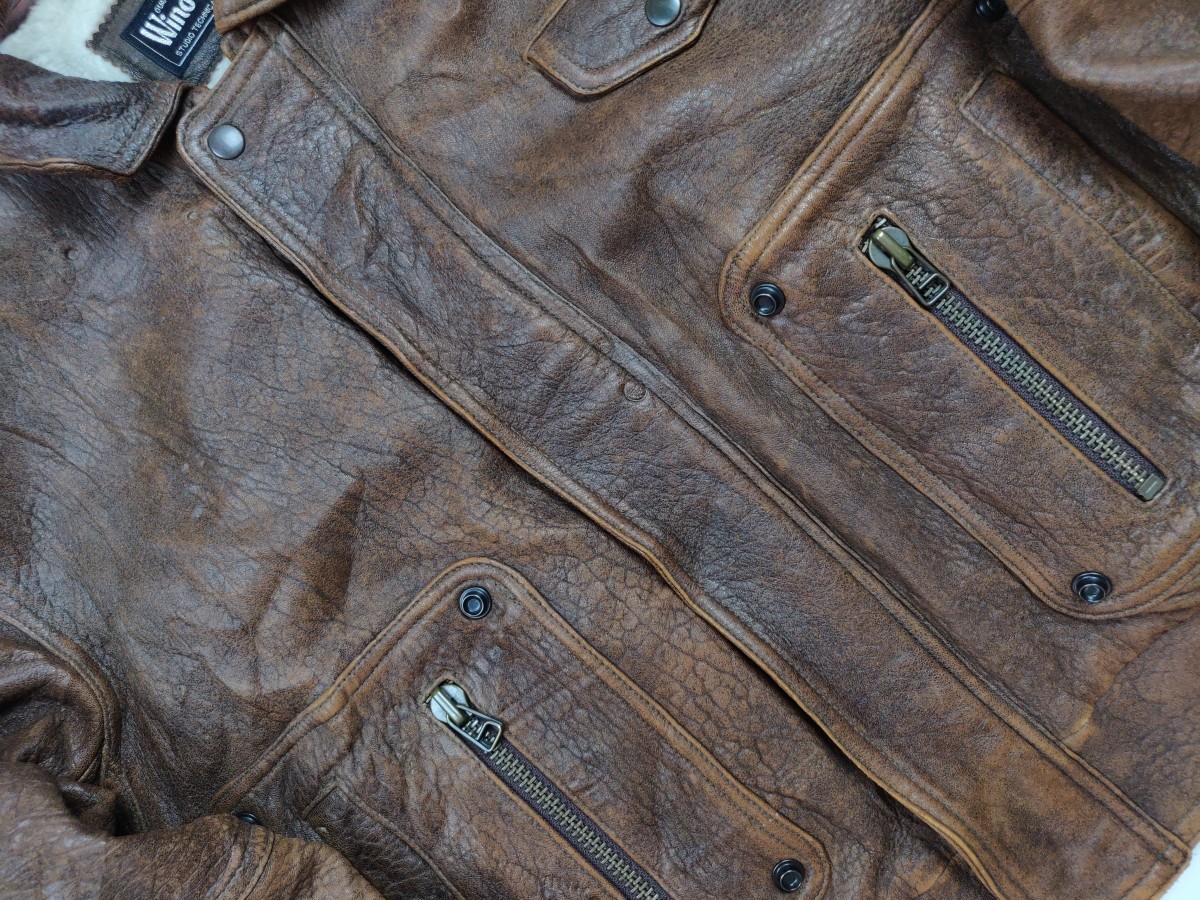 Leather Jacket - Wind Armor Sheep Skin Leather Heavy Jacket Outerwear - 5