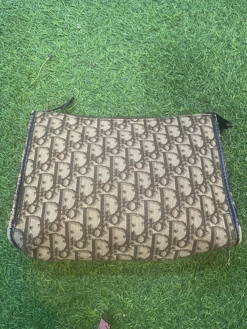 Authentic Vintage Christian Dior Monogram Toiletries Clutch - 1