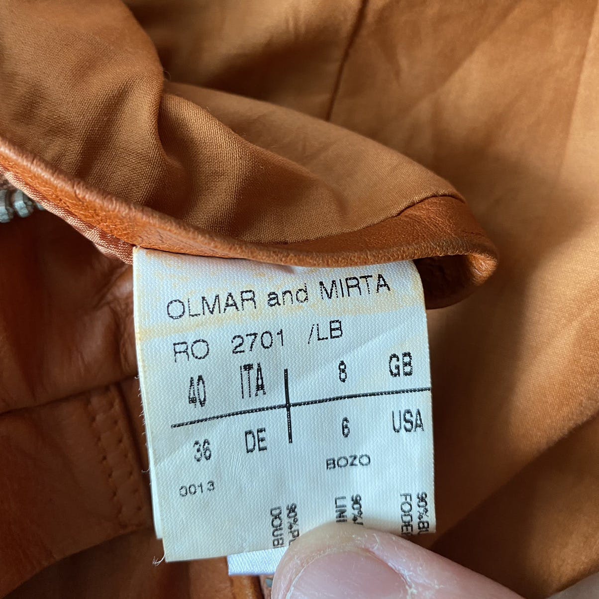 Rick Owens Orange Bozo Leather Jacket - 4