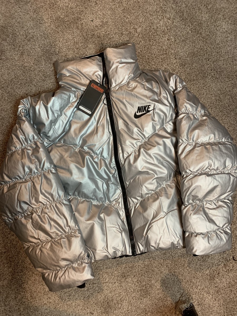 synthetic fill silver puffer jacket DSWT - 1